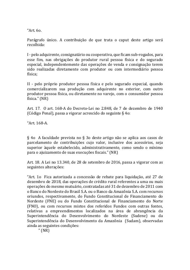 lei 13 606 2018 funrural 9 de janeiro de 2018
